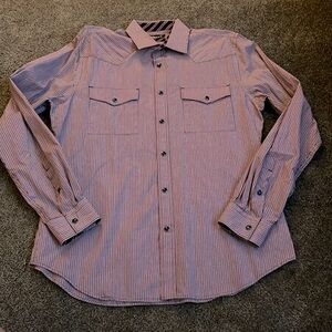 Express Mens Size M Premium Dress Shirt. Snap button. Western style